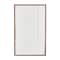 White Dimensional Geometric Wall Décor with Brown Frame